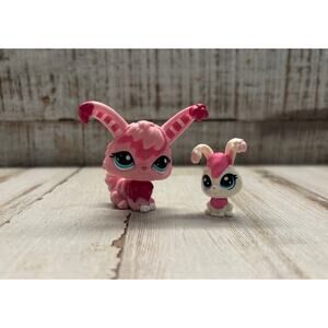 Littlest Pet Shop LPS Vintage Bunny Rabbit and baby Lot EUC